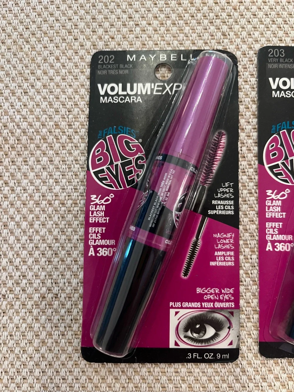 Maybelline Volum' Express Falsies Big Eyes Mascara — 3 tubes